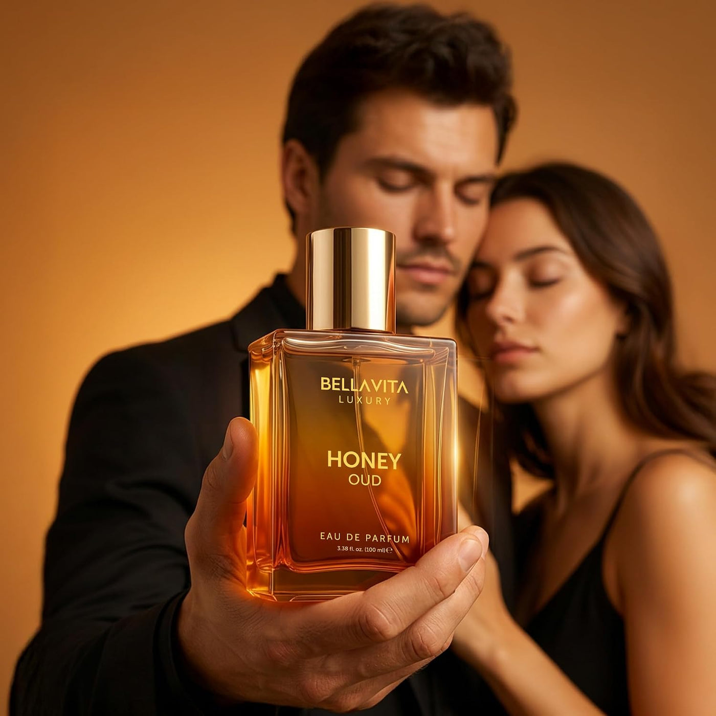 Bellavita Luxury Honey Oud Eau De Parfum | 100 Ml | Unisex Perfume | Long-Lasting Eau De Parfum Perfume with Honey, Bergamot, Oud & Amber Notes for Men and Women.