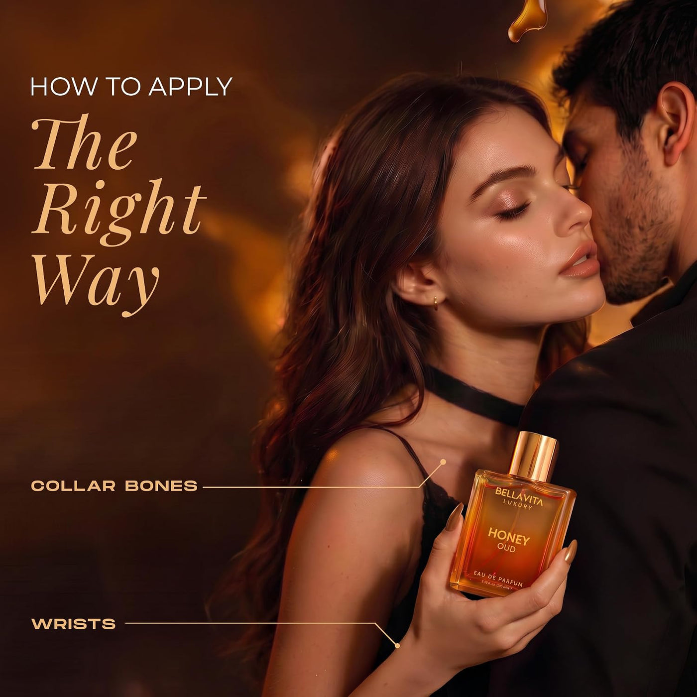 Bellavita Luxury Honey Oud Eau De Parfum | 100 Ml | Unisex Perfume | Long-Lasting Eau De Parfum Perfume with Honey, Bergamot, Oud & Amber Notes for Men and Women.